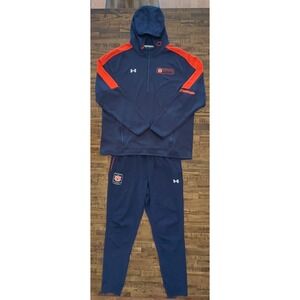 Under Armour Auburn University Tigers Tracksuit 2XL Hoodie LG Pants Athletic